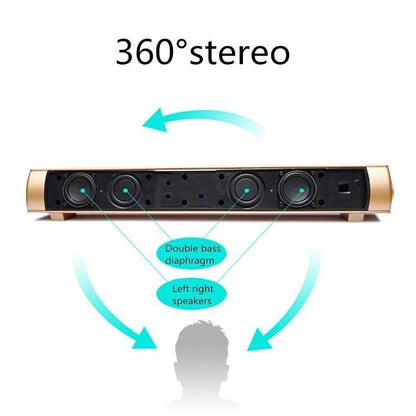 FREE REMOTE+Elegent Design TV Wireless Bluetooth Soundbar Subwoofer Stereo Speaker(3 Colour)