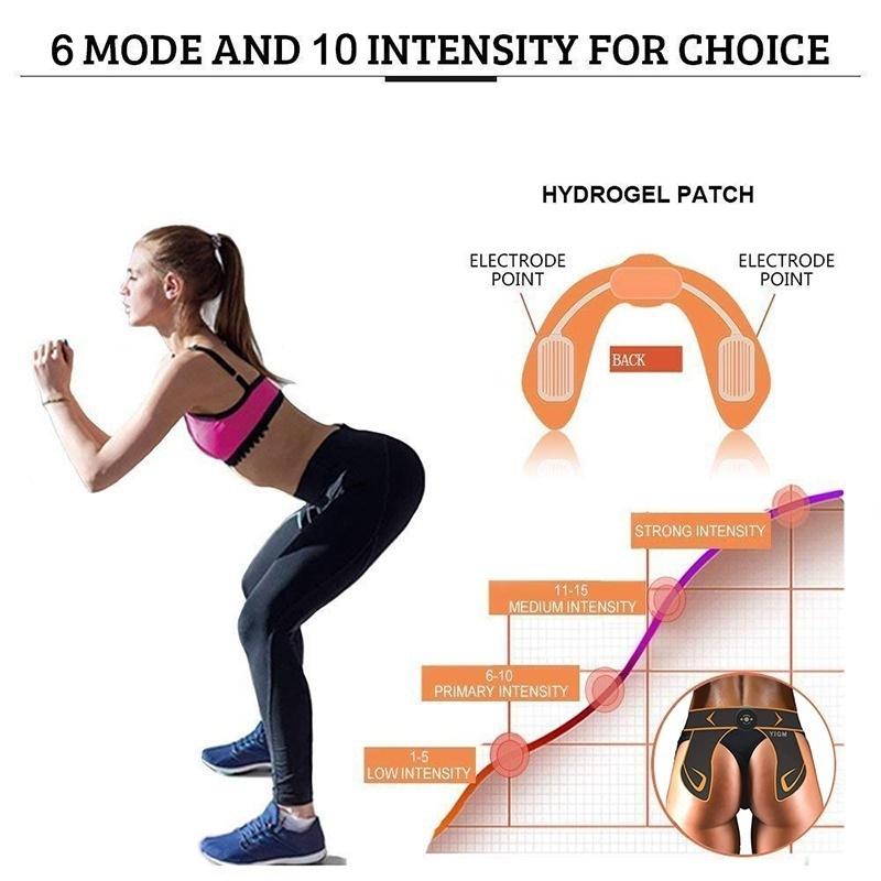 New Upgraded EMS Muscle Training Gear USB Rechargeable ABS Stimulator Hip Trainer Muscle Training Belt Set [<lun>]