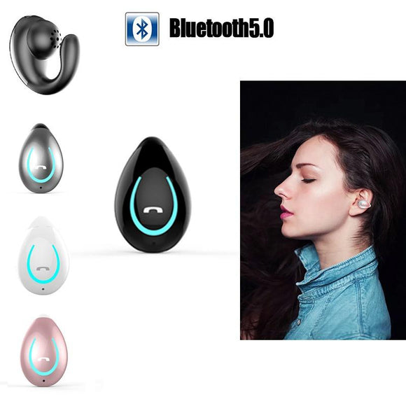 New Mini Wireless Bluetooth 5.0 Single Ear Ear-Hook Waterproof High-Definition Call Portable Earphones With Microphone