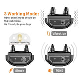 Dog Training Collar, (1 Or 2 Pack) 2019 Updated 3 Channels Shock Collar for Dogs with 2600ft Remote, Beep Vibration Shock 3 Modes Fully Waterproof Dog Shock Collar for Small/Medium/Large Dogs