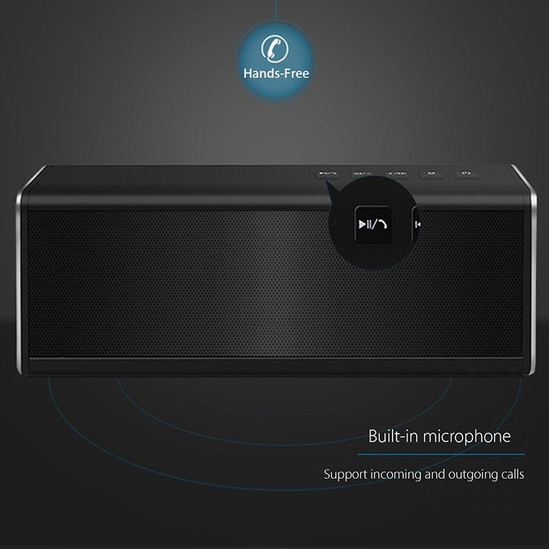 Metal Bluetooth Speaker,Wireless Dual Stereo Super Bass Speaker Portable Handfree Subwoofer Support Handfree TF AUX