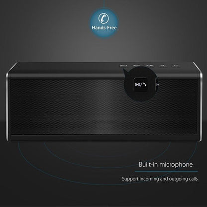 Metal Bluetooth Speaker,Wireless Dual Stereo Super Bass Speaker Portable Handfree Subwoofer Support Handfree TF AUX