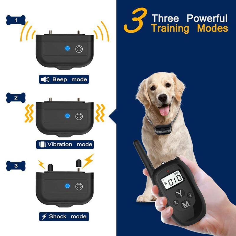 Shock Collar for Dogs Dog Training Collar Rechargeable Waterproof 500ft Control Dog Shock Collar with Remote,Beep Vibration Shock for Small Medium Large Dogs
