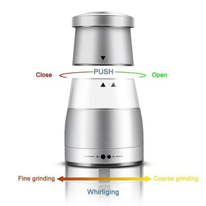 Pepper Grinder, Accevo Stainless Steel Salt Pepper Mill, Spice Grinder, Salt Grinder, Salt Mill with Adjustable Fineness Setting (1 Pack)