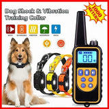 1000M IP6X 4 Modes Waterproof Pet Dog Training Collar Eectric Remote Control Shock Collar with LCD Display for 1~3 Dogs