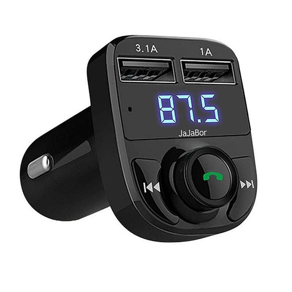 Bluetooth FM Transmitter for Car, Wireless Car Radio Adapter, Hands-Free Calling, MP3 Player Support TF/SD Card Car Chargers with 2 USB Ports Charger Support USB Drive