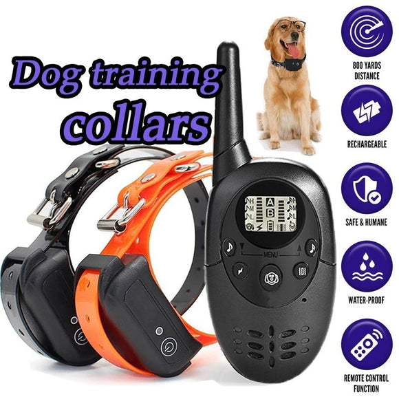 M86 Dog Training Collar Remote Controller Waterproof Rechargeable 1000Yards LCD Trainer for Pet Electric Shock for 1 or 2 Dogs