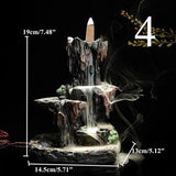 Backflow incense cones Retro Handmade Porcelain Ceramic Backflow Incense Burner Buddhist Decoration Home Aromatherapy