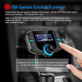 Bluetooth FM Transmitter , Wireless Car Radio Transmitter Kit with 1.7” LED Display, Dual USB Ports, Hands Free Kit [&lt;lun&gt;]