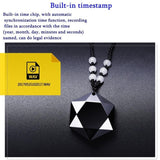 Smart Noise Reduction 8GB/16GB/32GB Mini Pendant Sound Control MP3 Player Voice Recorder Forensics Pen (Black)