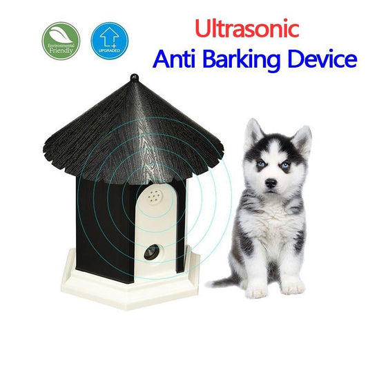 Ultrasonic Outdoor Anti Barking Deterrent - Bird House Shaped Sonic Bark Controller by HappyHapi, Small Size, Household Training Tool, No Harm To Pets, Plant, Human