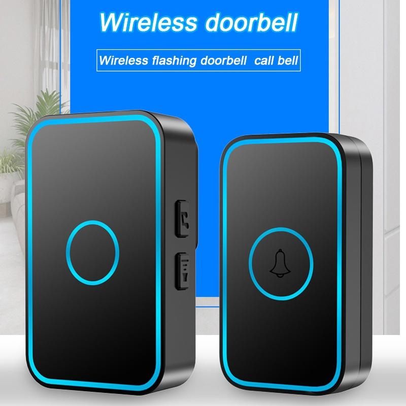 Latest Wireless Doorbell with 2 Receivers, IP55 Waterproof Doorbell, 1500 Feet Range, 5 Volume Levels, 60 Chimes &amp; LED Flash