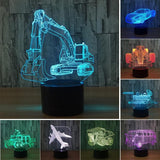 3D Lamp LED Table Switch Touch Remote Night Light Man Boys Birthday Decor Gifts