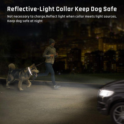 2021 Dog Training Collar, 2 Dog Shock Collar Remote Waterproof Rechargeable Dog Collar 3 Training Modes Harmless Shock Vibration Beep Medium Large Dogs, 800 FT Range [Reflective Strap] [<lun>]