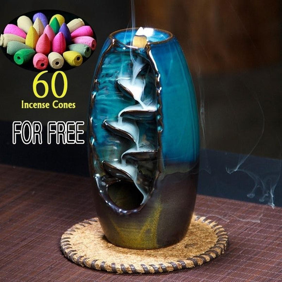 Alice Incense Burner, Ceramic Backflow Incense Holder,Handmade gifts,Home Decor Aromatherapy Ornament [<lun>]