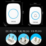 Home Waterproof Wireless Doorbell Smart LED Light Calling Bell 300M Remote EU UK US Plug 38 Songs Chime Jingle Bell