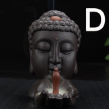 Retro Handmade Ceramic Backflow Incense Burner Home Decor Incense Holder Buddhist Crafts +60 Incense Cones