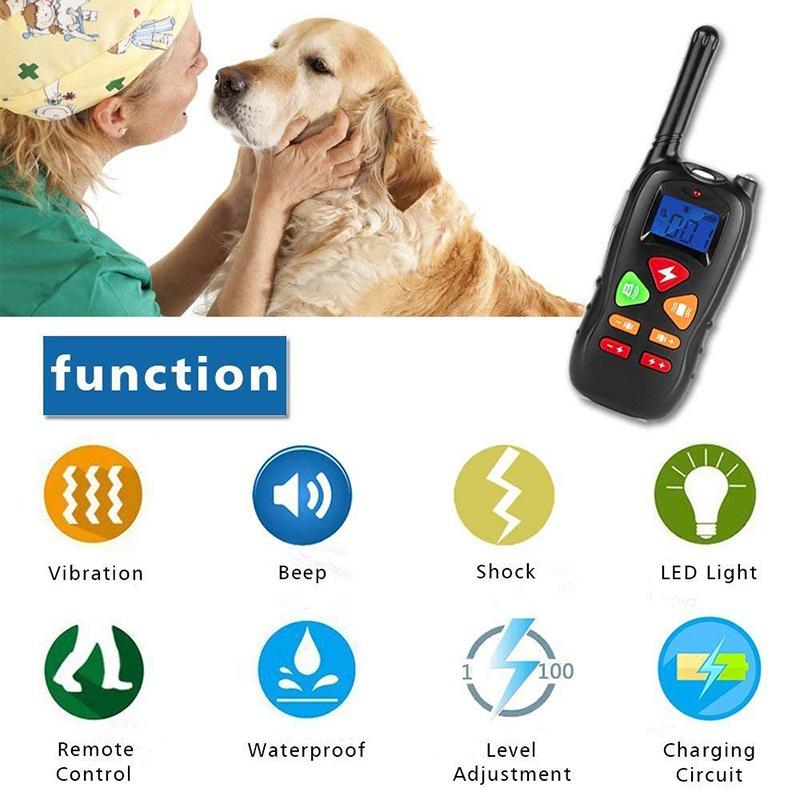 2021 Dog Training Collar, 2 Dog Shock Collar Remote Waterproof Rechargeable Dog Collar 3 Training Modes Harmless Shock Vibration Beep Medium Large Dogs, 800 FT Range [Reflective Strap] [<lun>]