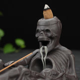 Halloween Skull and Black Dragon Backflow Incense Burners,Ceramic Home Decor  Handmade Gifts [&lt;lun&gt;]