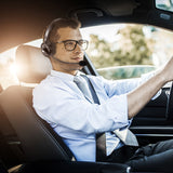 Pro Trucker Bluetooth Headset Cell Phone Headset with Microphone, Office Wireless Headset, Over the Head Earpiece, On Ear Car