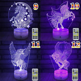 Colorful 3D Light Touch Switch LED Lights Fade Visual Illusion Lamps Table Lamps