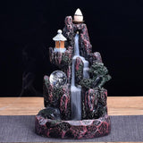 Exquisite Retro Buddhist Porcelain Incense Holder Backflow Incense Burner Home Fragrance  Artwork w/ 20 Incense Cones