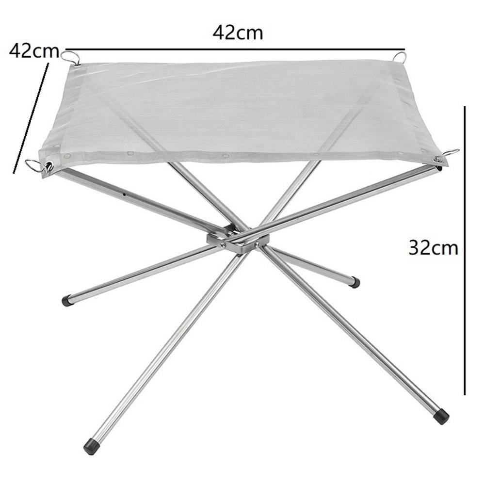 New Folding Camp Stove Fire Frame Stand Wood Burning Grill Stainless Steel Rack Heater Camping Tool [<lun>]