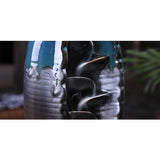 Ceramic sculpture reflux waterfall incense burner, can be used for home decoration meditation yoga gift [&lt;lun&gt;]