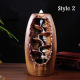 60 Backflow incense cones Retro Handmade Porcelain Ceramic Backflow Incense Burner Buddhist Decoration Home Aromatherapy