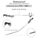 Dual Probe Digital Cooking Meat Thermometer Large LCD Backlight Food Grill Thermometer with Timer Mode for Smoker Kitchen Oven BBQ Thermometer