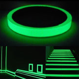Reflective Glow Tape Self-adhesive Sticker Removable Luminous Tape Fluorescent Glowing Dark Striking Warning Tape