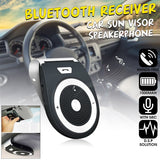 Car Sun Visor Wireless Bluetooth Car Speakerphone Hands-free Car Kit Bluetooth Music Receiver Adapter Support Four Languages