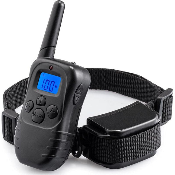 Professional LCD Electric 300M 100LV Levels Waterproof Shock Vibra Pet Training Collar Electric Pet Dog Training Remote Control Collar