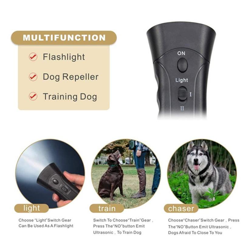 2020 New Handheld Anti Barking Device. Ultrasonic Dog Bark Deterrent with Multi-Function Dog Bark Control. Pet Anti-Barking Silencer and Trainer. No Collar Indoor &amp; Outdoor Stop Barking Dog Device