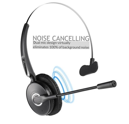 2020 New Truck Driver Headset/Bluetooth Phone Headset with Microphone,12hrs Talk Time Office Bluetooth Headset with Noise Canceling ,Bluetooth Headphones for Cell Phone,Computer,Car,Call Center,Support Music
