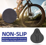 Exercise Bike Seat Cover - Large Wide Foam &amp; Gel Padded Bicycle Saddle Cushion for Women Men Everyone, Bicycle Seat Cover for Exercise Bike Spin Bike Cruiser Bike Indoor Cycling