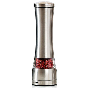 Manual Pepper Grinder or Salt Mill with Adjustable Coarseness,Brushed Stainless Steel Pepper Mill Shaker with Ceramic Blades for Professional Chef