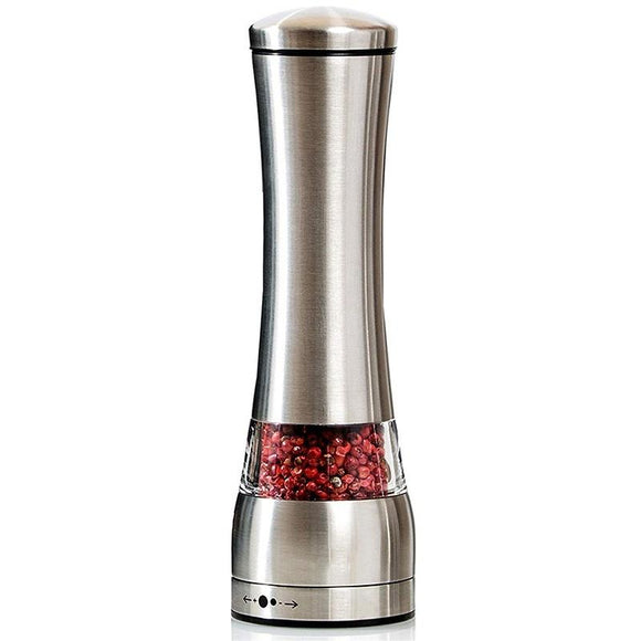 Manual Pepper Grinder or Salt Mill with Adjustable Coarseness,Brushed Stainless Steel Pepper Mill Shaker with Ceramic Blades for Professional Chef