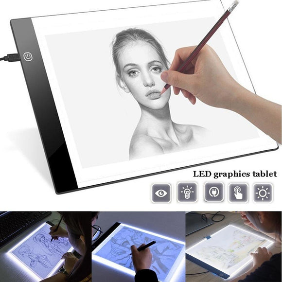 A4 LED Painting Tracing Board Copy Pad Panel Drawing Tablet Art Artcraft Stencil Artist Tattoo Design Light Box