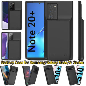 2021 New Fashion Portable Battery Case for Galaxy S20 Ultra/S20+/S20/Note20 +/Note 20/Note 10+/Note10/S10 +/Note9/Note8/S9 +/S8 +, Charging Case for Samsung Rechargeable External Battery Pack Extended Battery Protective Charger Case