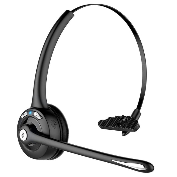 Pro Trucker Bluetooth Headset/Cell Phone Headset with Microphone, Office Wireless Headset, Over the Head Earpiece, On Ear Car Bluetooth Headphones for Cell Phone, Skype, Truck Driver, Call Center