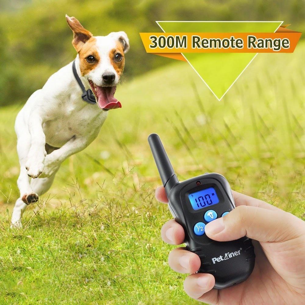 Remote Dog Training Shock Collar Electronic Rechargeable Waterproof 300m Remote Control For Two Dogs Training Collar (For 1-2 dogs)
