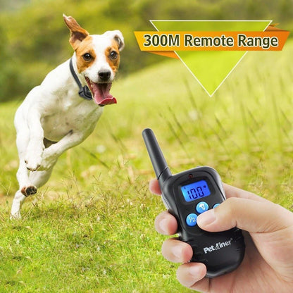 Remote Dog Training Shock Collar Electronic Rechargeable Waterproof 300m Remote Control For Two Dogs Training Collar (For 1-2 dogs)