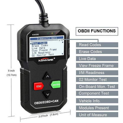 Car Diagnostics Auto Scanner, Car inspection engine light diagnostic tool for all OBDII agreement cars [<lun>]