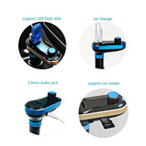 Fashion LCD Screen Vehicle Dual USB Car Charger Adapter Car Kit Bluetooth Converter MP3 Player FM Transmitter Hands-free Support SD [&lt;lun&gt;]
