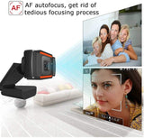 Full HD Webcam 1080P, Streaming Camera, Widescreen Video Calling and Recording with Microphone, USB Wide Angle Skype Camera with Facial-Enhancement Technology, Desktop, Laptop