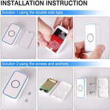 Latest Wireless Doorbell with 2 Receivers, IP55 Waterproof Doorbell, 1500 Feet Range, 5 Volume Levels, 60 Chimes &amp; LED Flash
