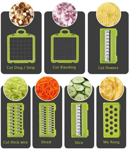 New Multifunctional Vegetable Potato Slicer Set Chopper Grater Carrot Cutter Shredder Onion Peeler Kitchen Tool [<lun>]