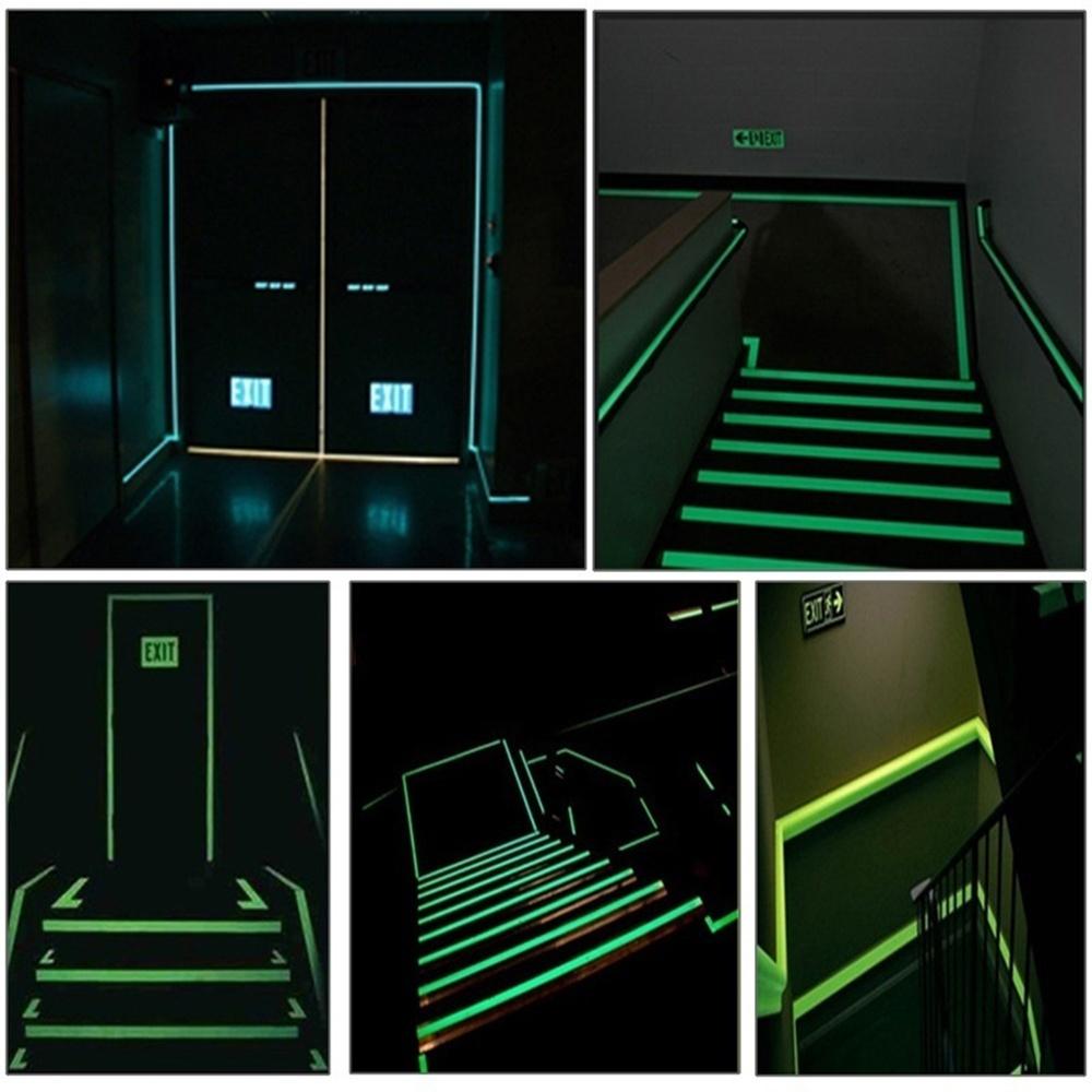 Roll Safety Self-adhesive Luminous Tape Glow In The Dark Luminous Emergency Lines Security Home Decorations PVC Tape Night Vision Warning Tape