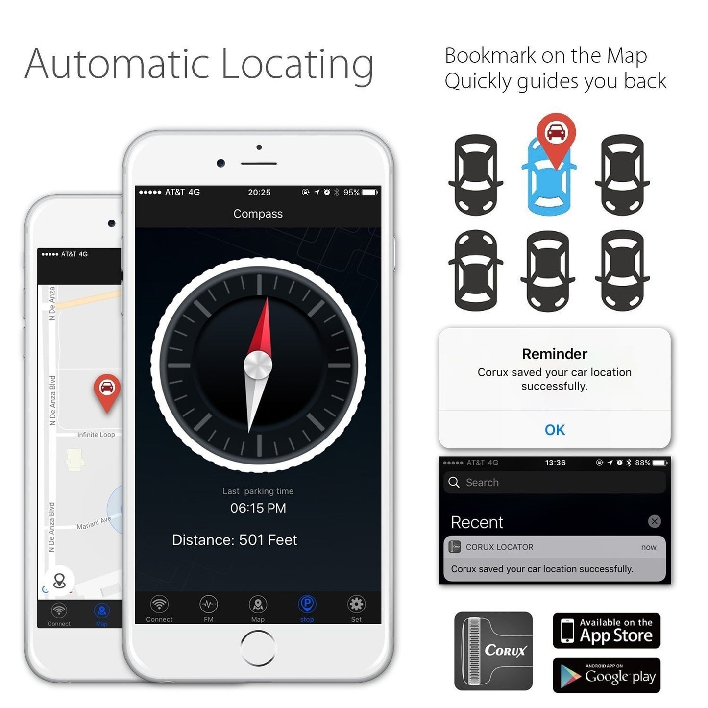 Car Locator,In Car Bluetooth FM Transmitter Handsfree Call Dual USB Charger Radio Adapter